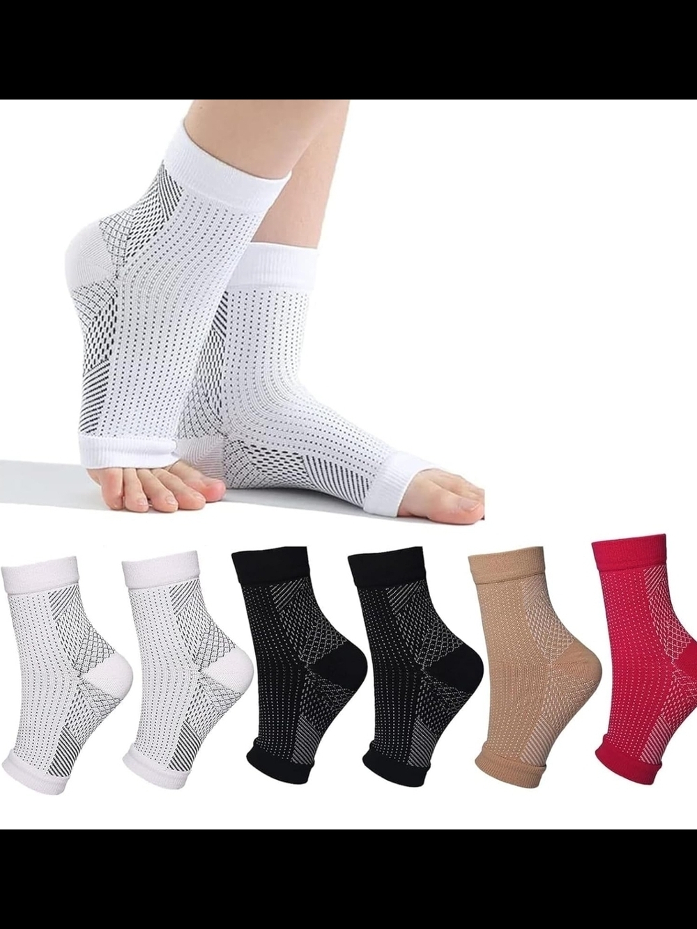 Neuropathy Compression Socks for Women, 6Pairs Soothe Compptession